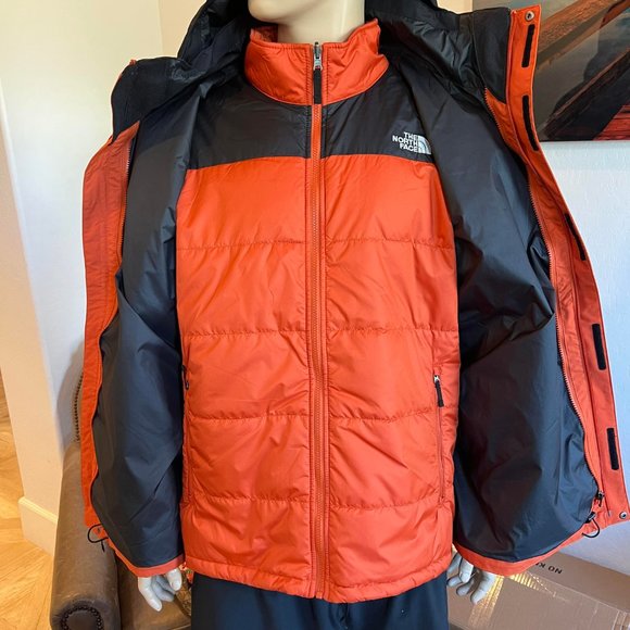 The North Face Lone Peak TriClimate 3 in 1 Jacket size 2XL $260 Orange Black - Picture 3 of 16